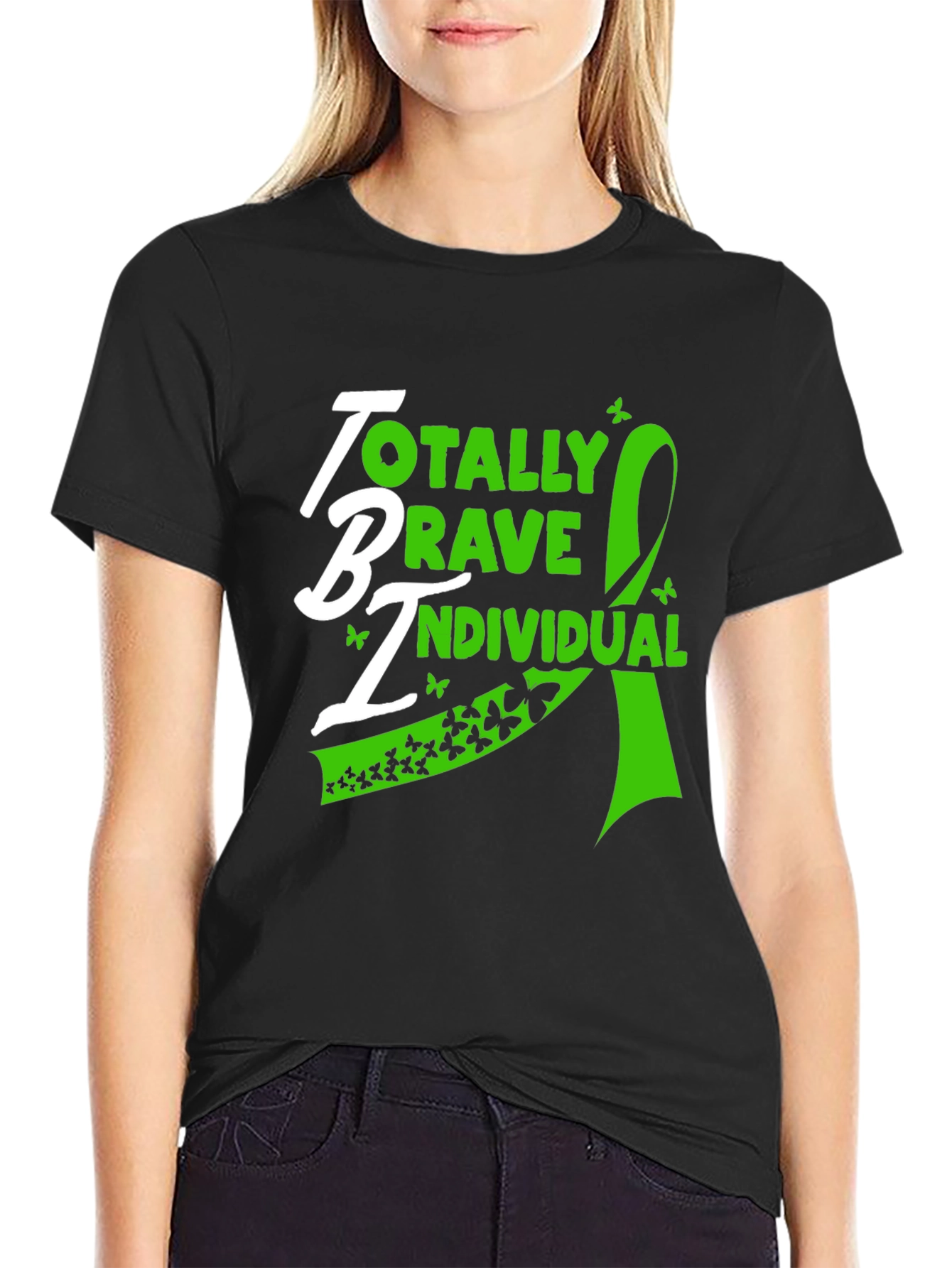 TBI Awareness T-Shirt - Totally Brave Individual Ribbon Tee