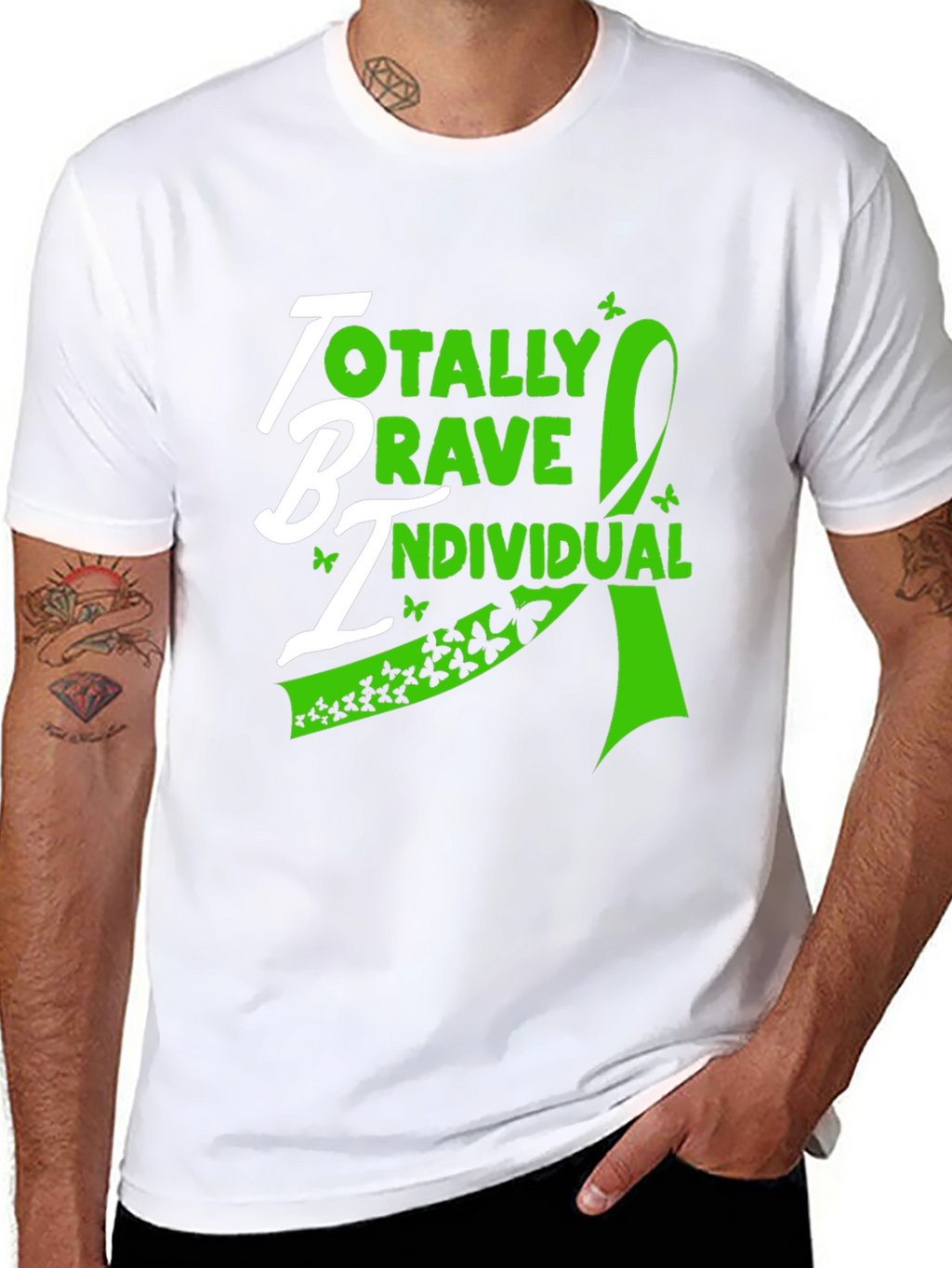 TBI Awareness T-Shirt - Totally Brave Individual Ribbon Tee