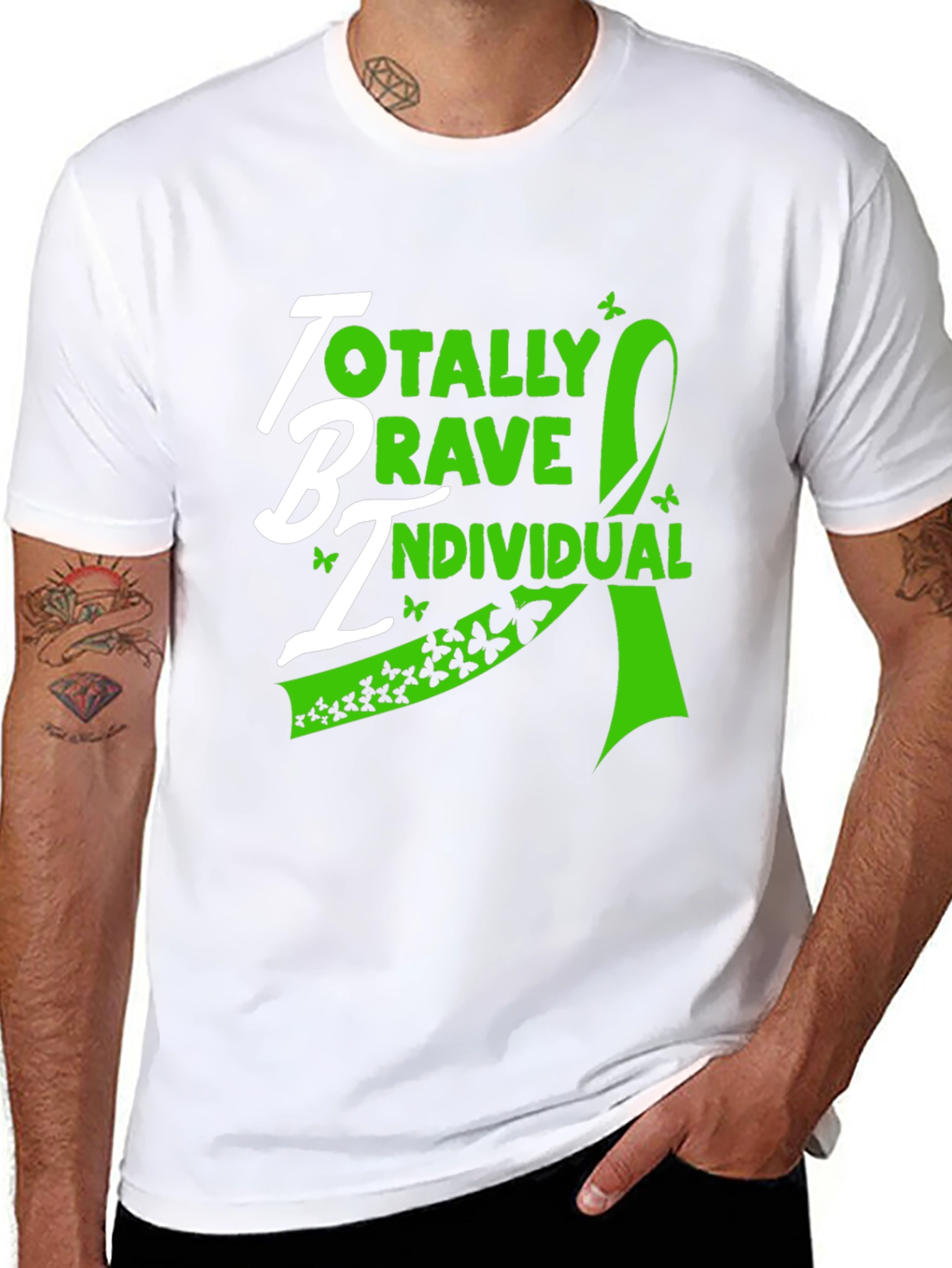 TBI Awareness T-Shirt - Totally Brave Individual Ribbon Tee
