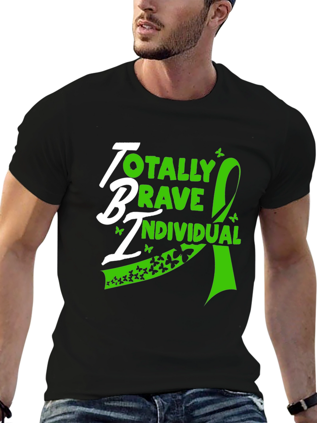 TBI Awareness T-Shirt - Totally Brave Individual Ribbon Tee