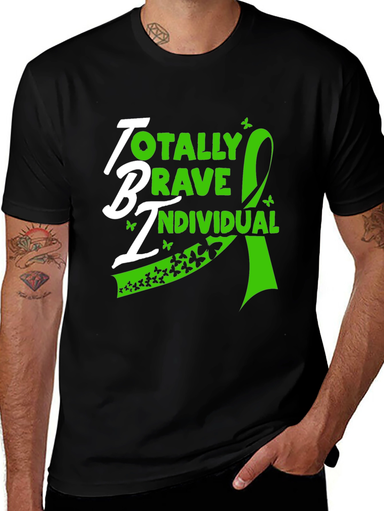 TBI Awareness T-Shirt - Totally Brave Individual Ribbon Tee
