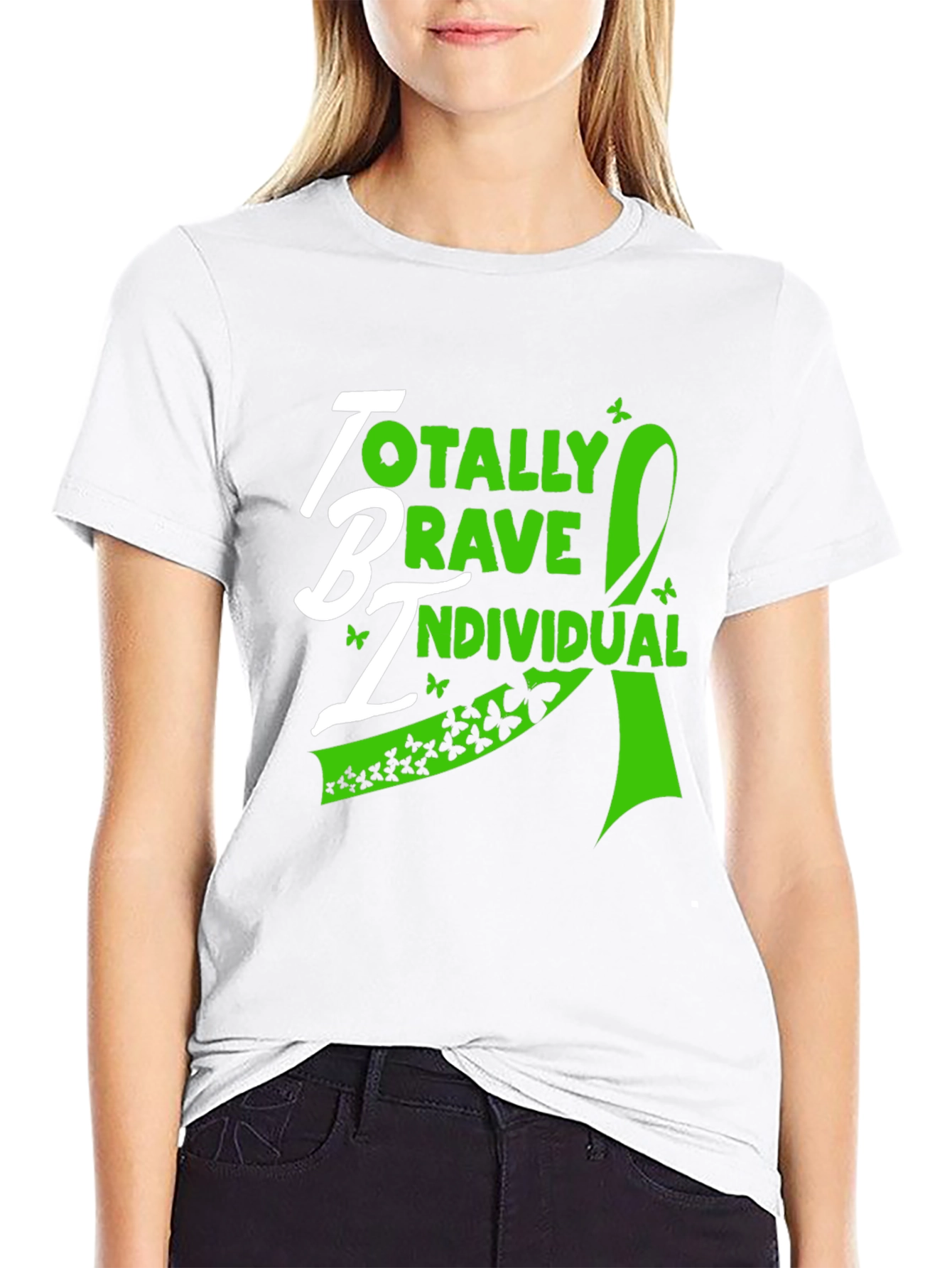TBI Awareness T-Shirt - Totally Brave Individual Ribbon Tee