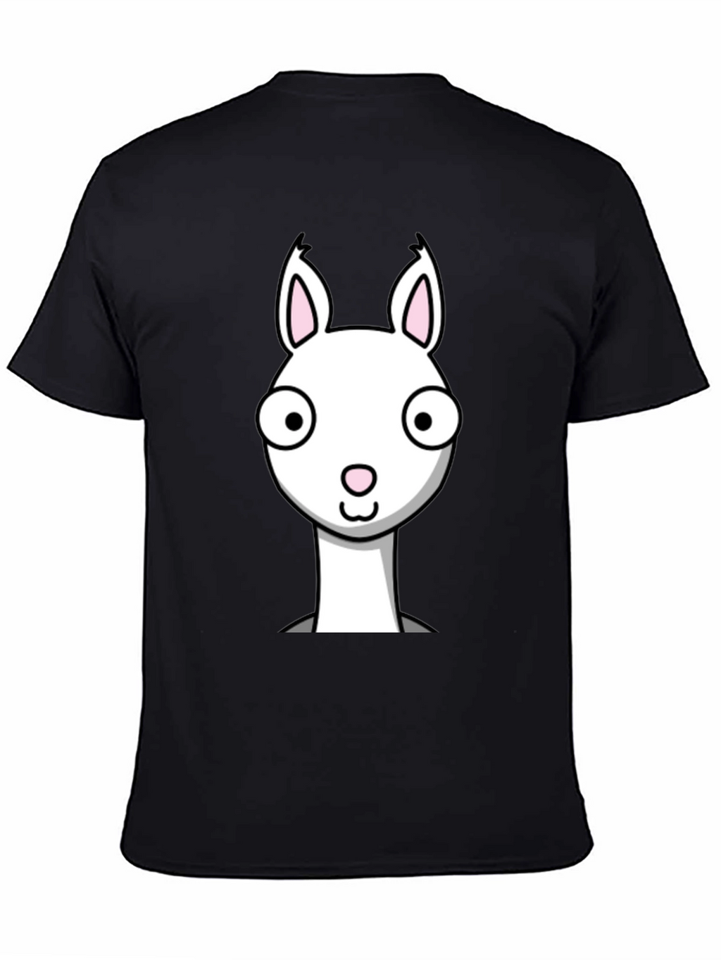 Funny Llama Graphic Tee - Black Cotton T-Shirt