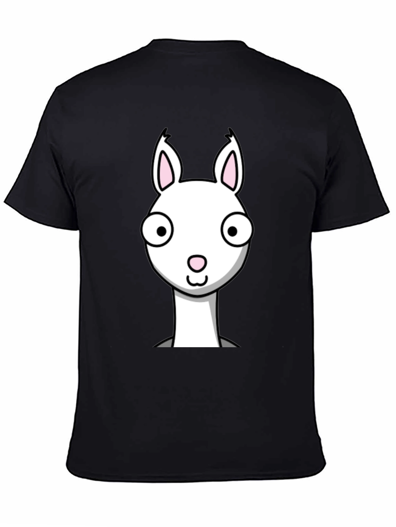 Funny Llama Graphic Tee - Black Cotton T-Shirt