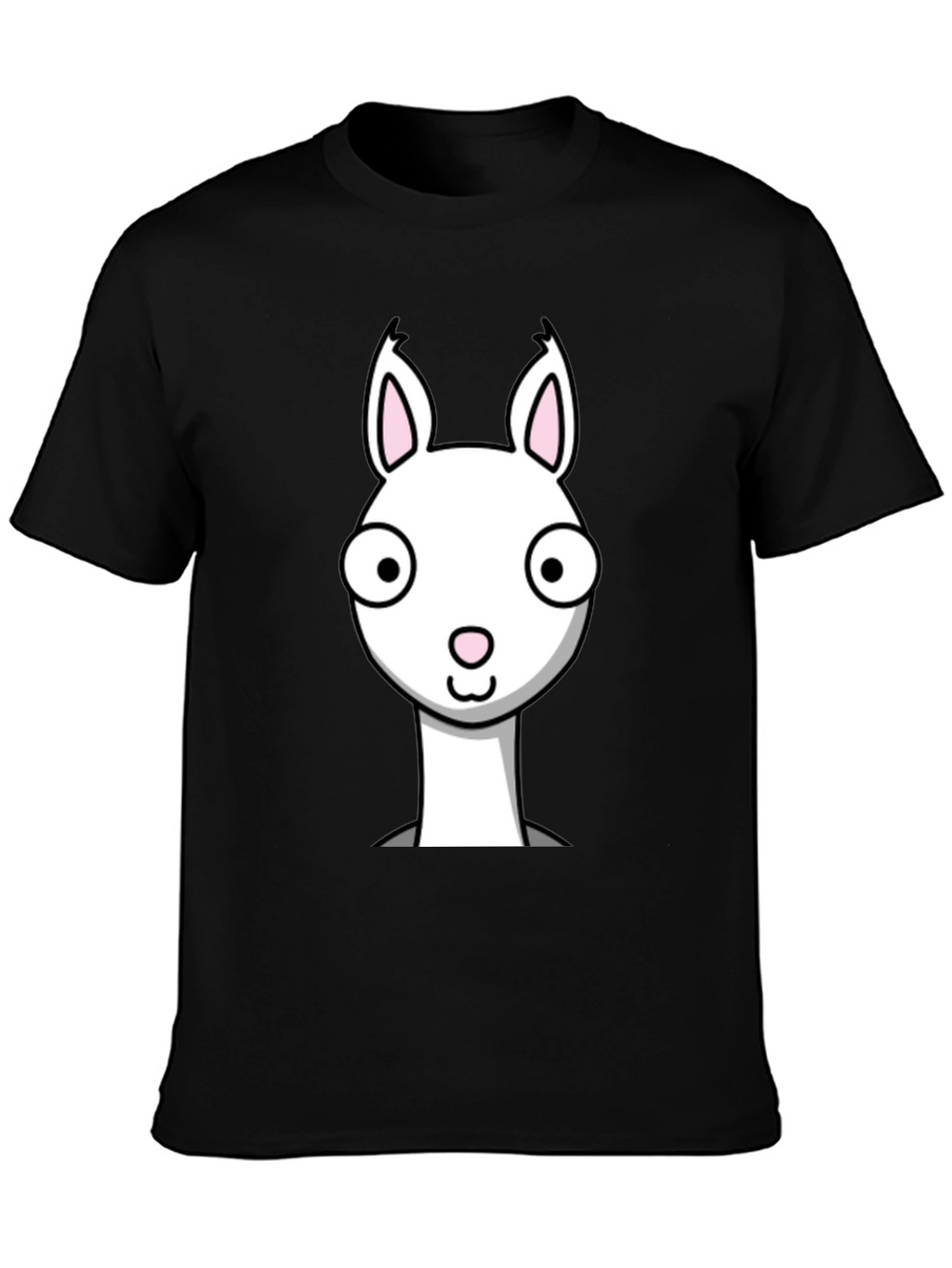 Funny Llama Graphic Tee - Black Cotton T-Shirt