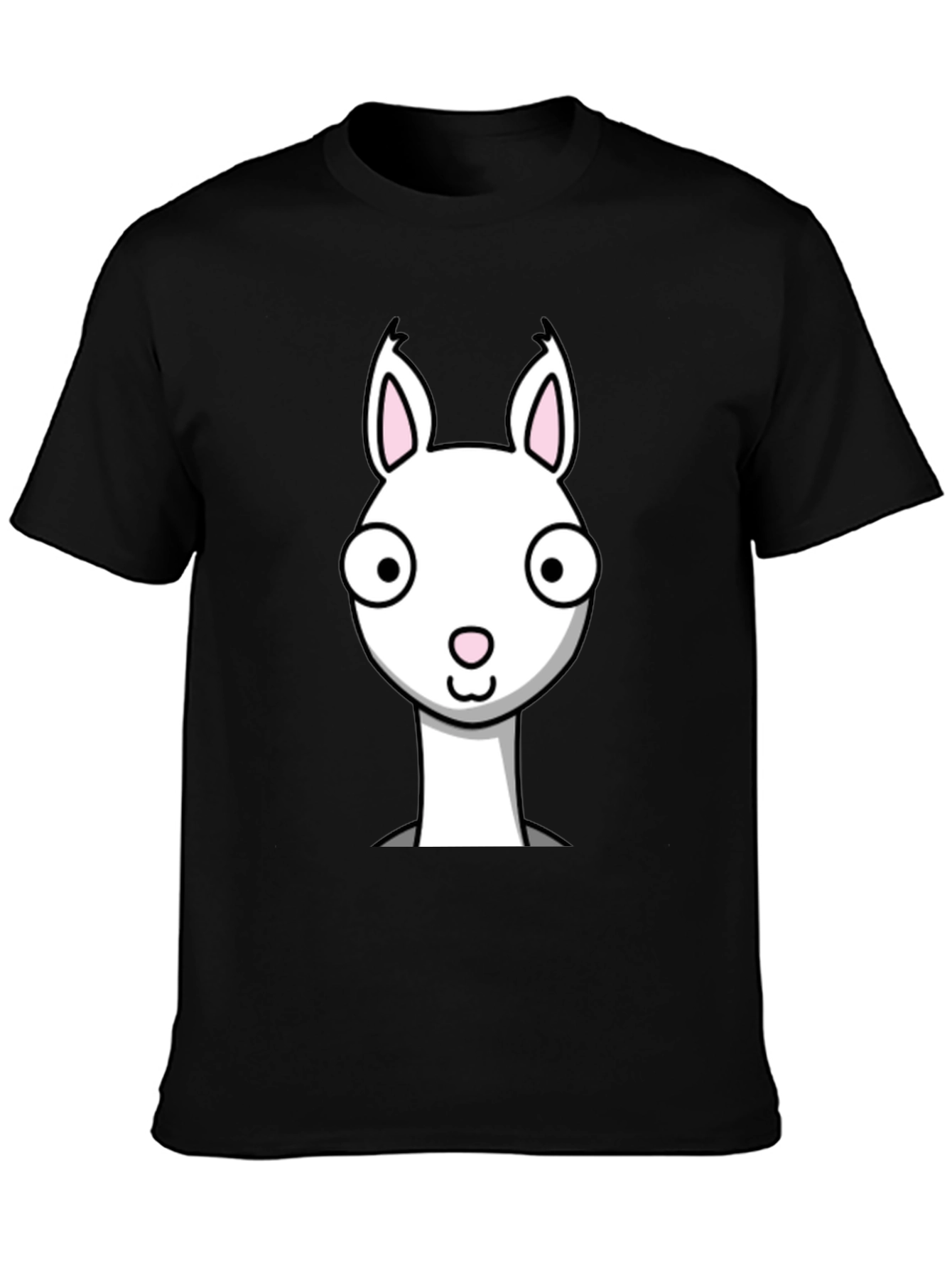 Funny Llama Graphic Tee - Black Cotton T-Shirt