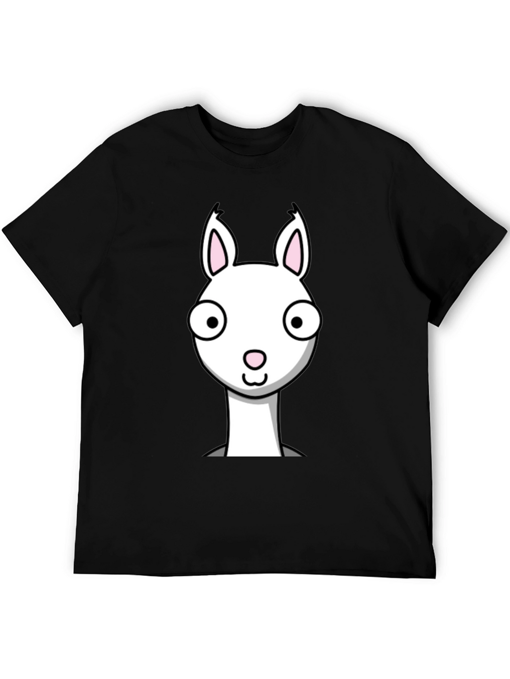 Funny Llama Graphic Tee - Black Cotton T-Shirt