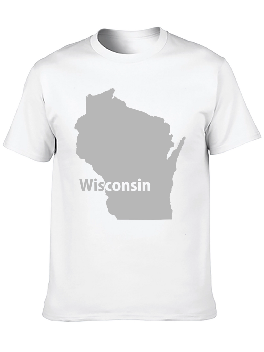 Wisconsin State Map T-Shirt - Black