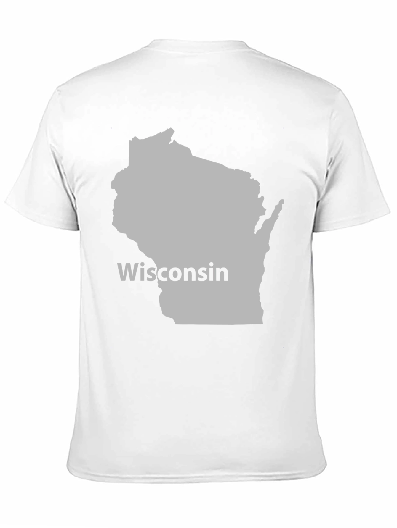 Wisconsin State Map T-Shirt - Black