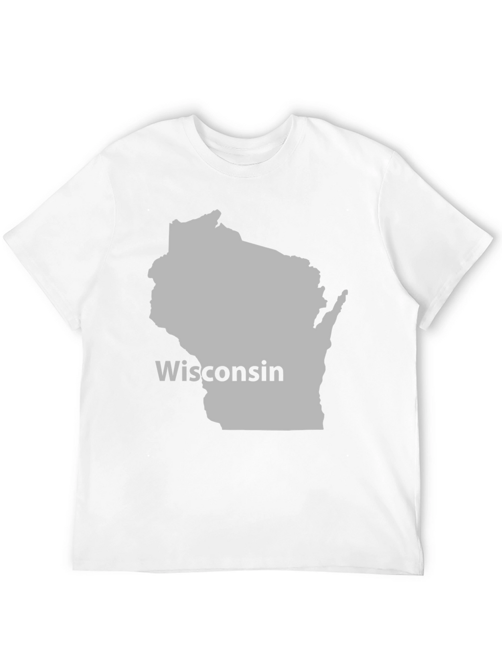 Wisconsin State Map T-Shirt - Black