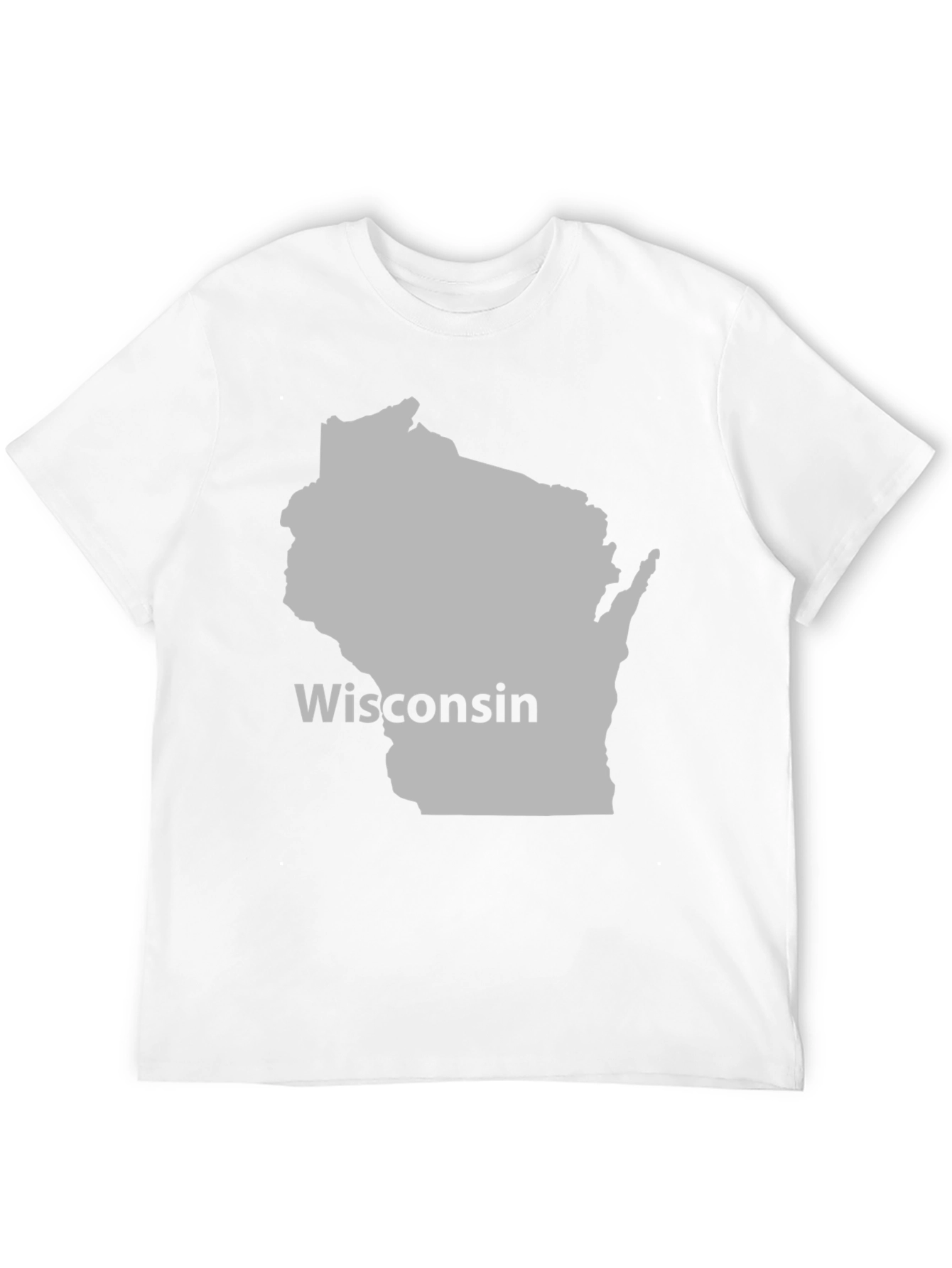 Wisconsin State Map T-Shirt - Black