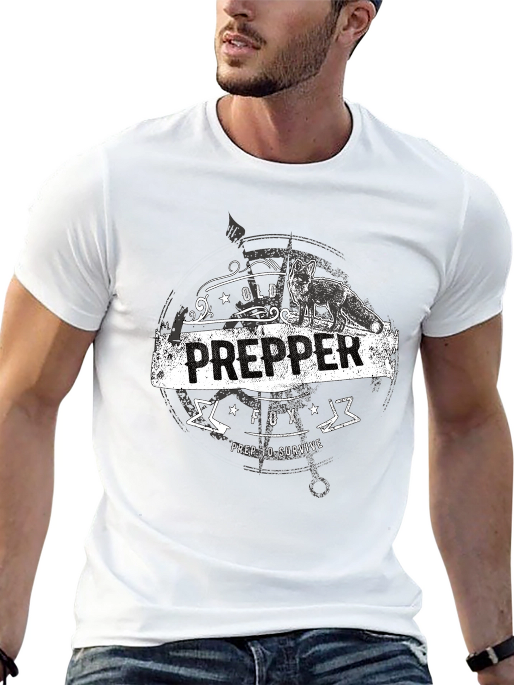 Old Prepper Fox T-Shirt Prep To Survive