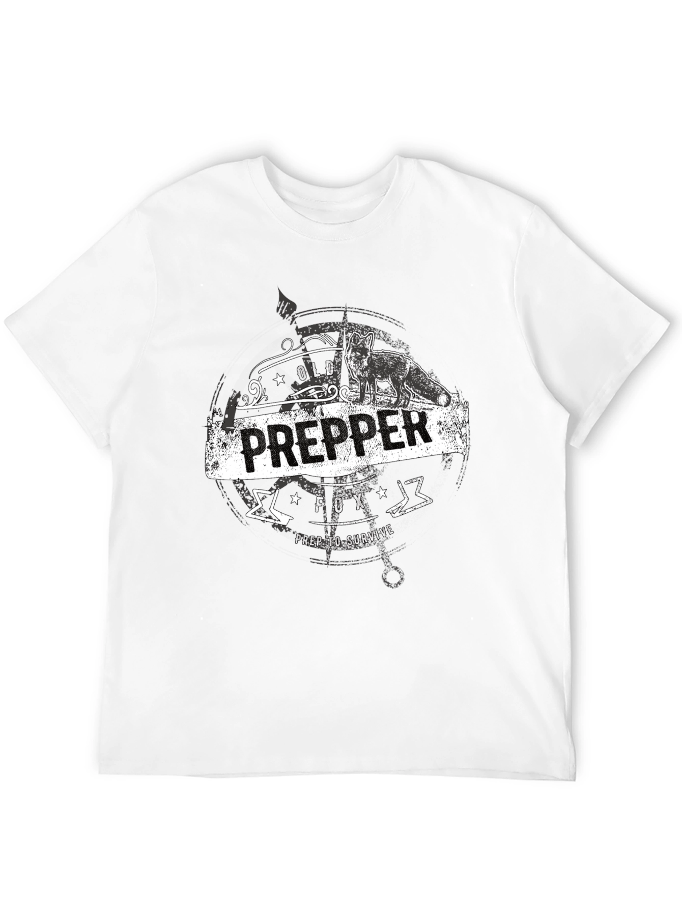 Old Prepper Fox T-Shirt Prep To Survive