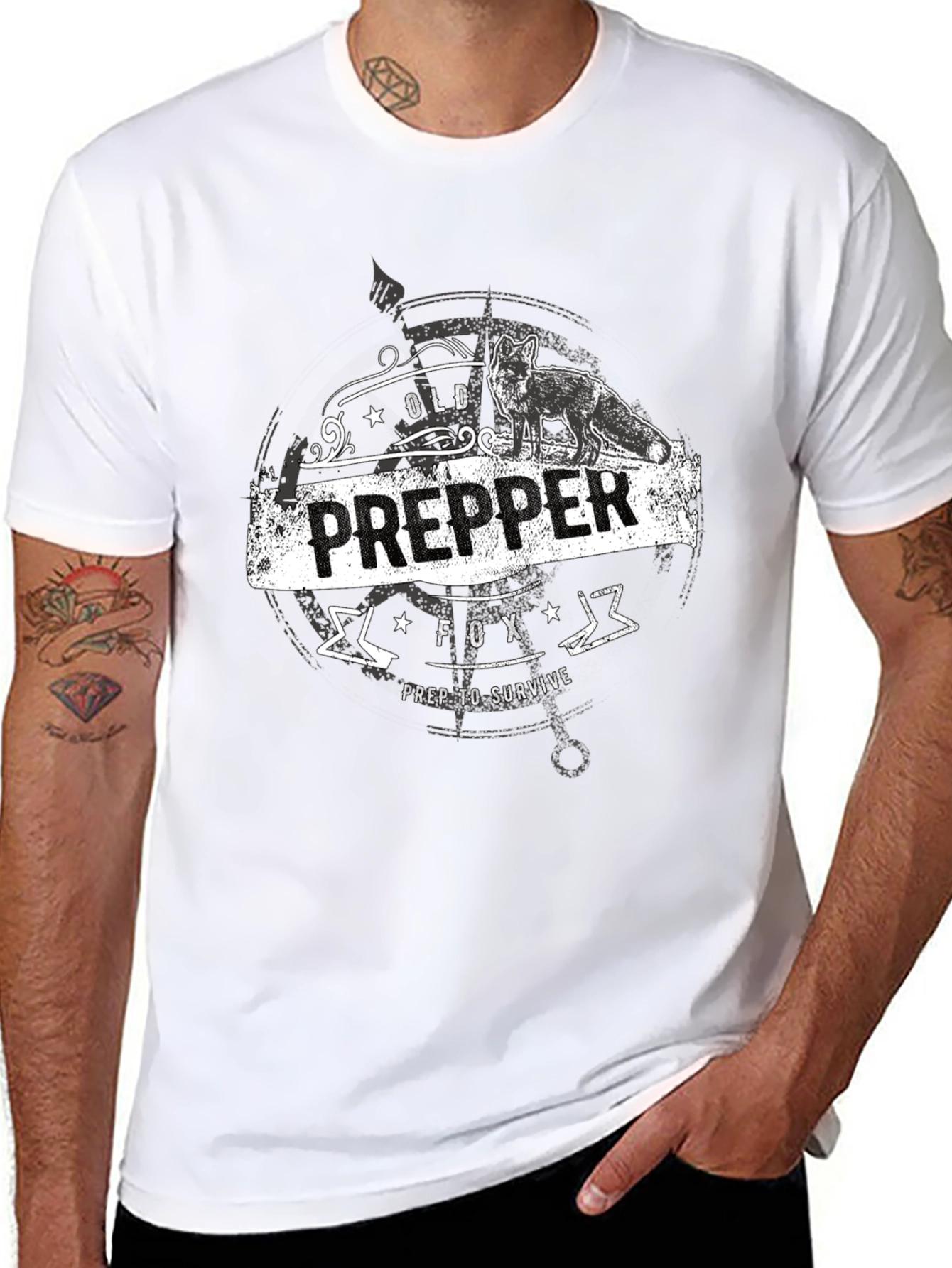 Old Prepper Fox T-Shirt Prep To Survive