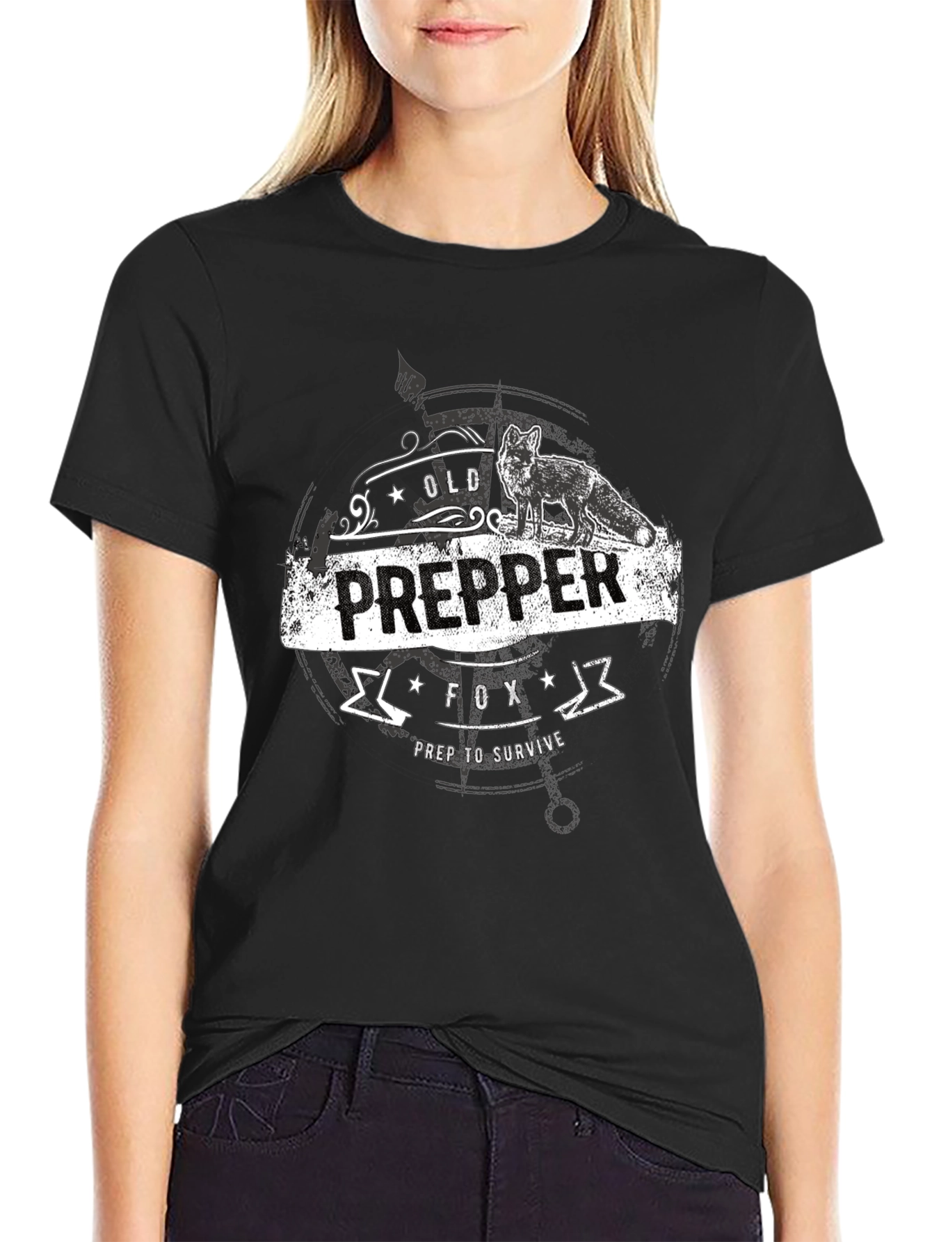 Old Prepper Fox T-Shirt Prep To Survive