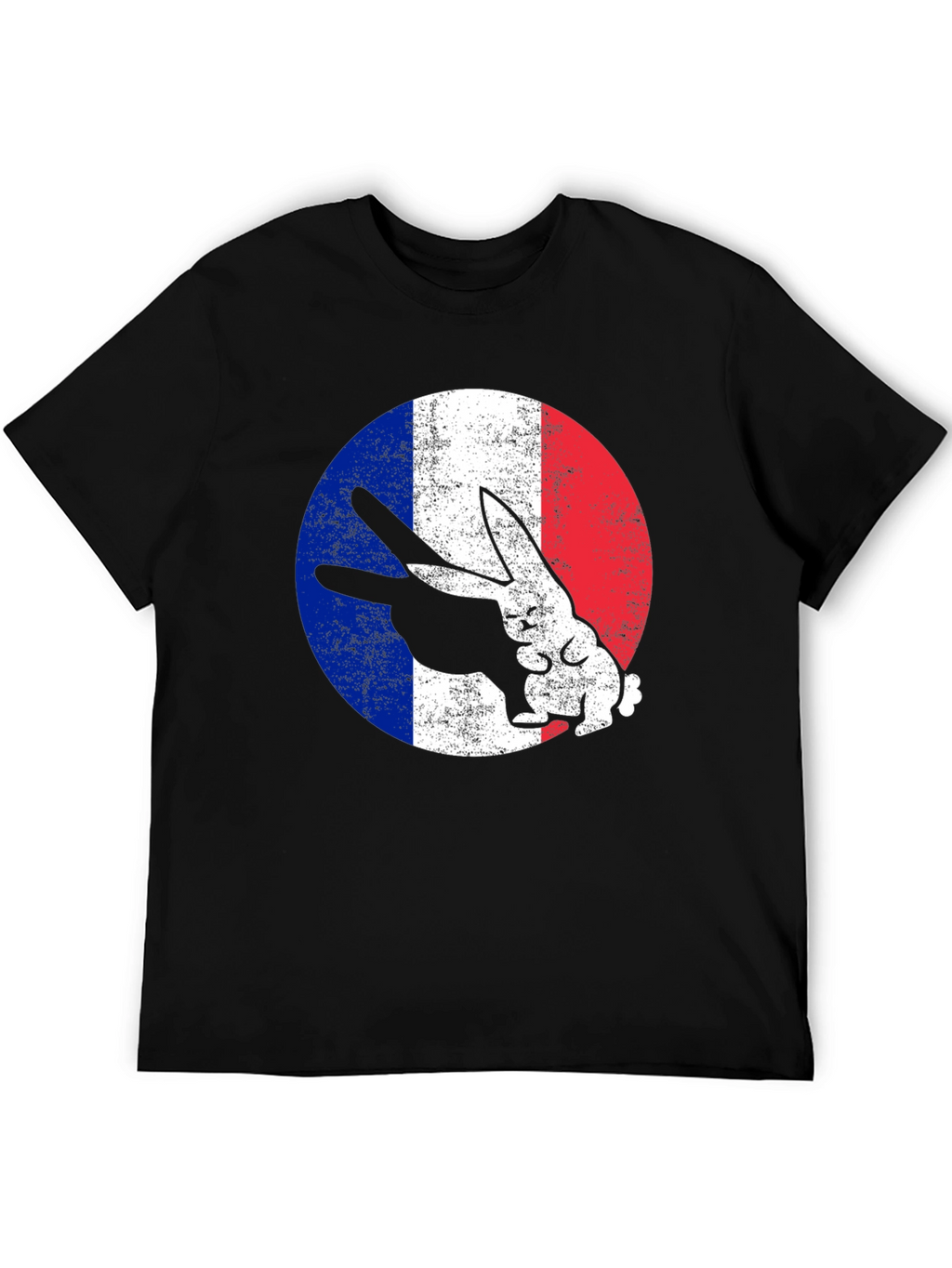 French Rabbit Graphic T-Shirt
