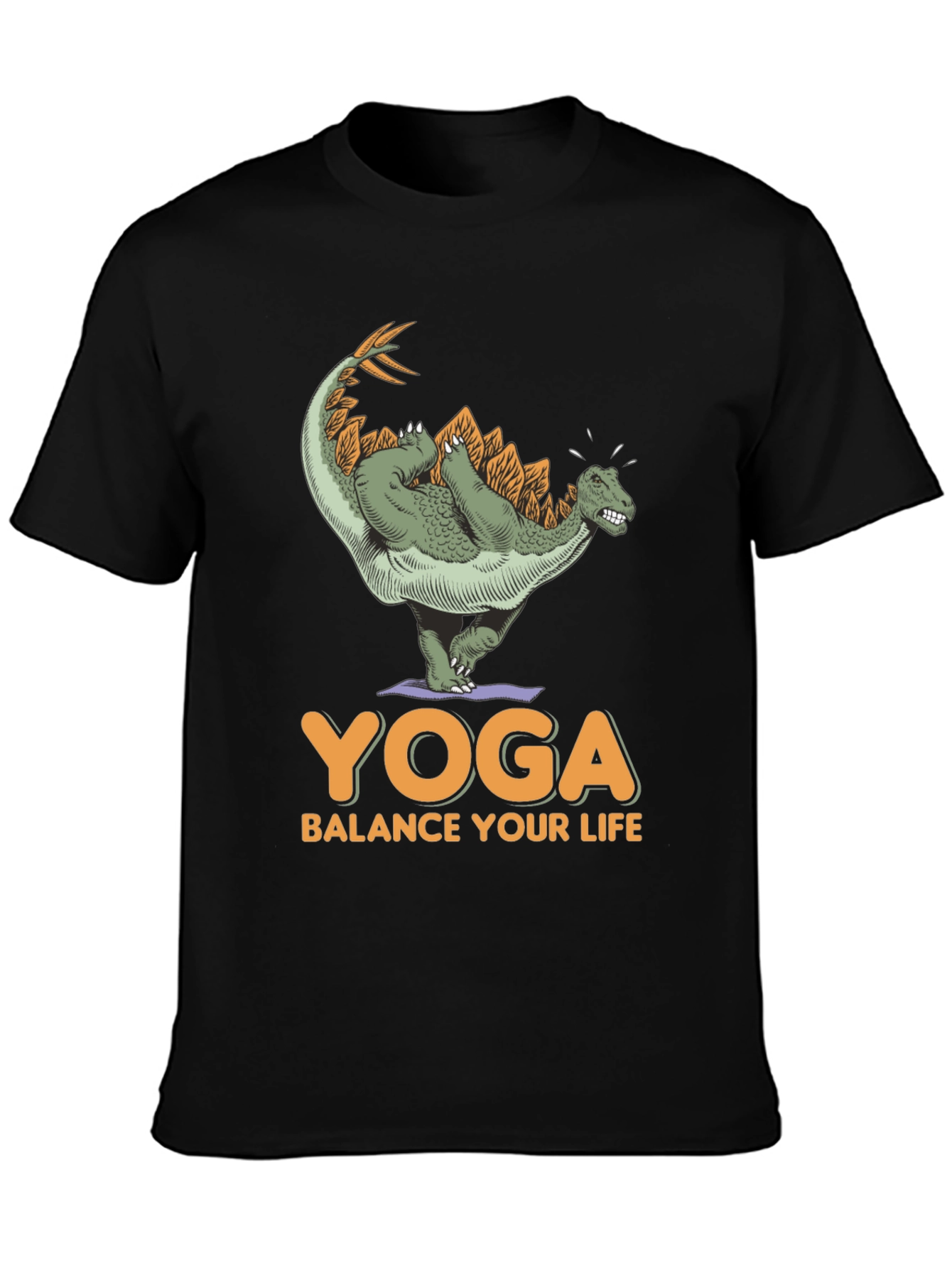 Dinosaur Yoga T-Shirt - Balance Your Life Tee