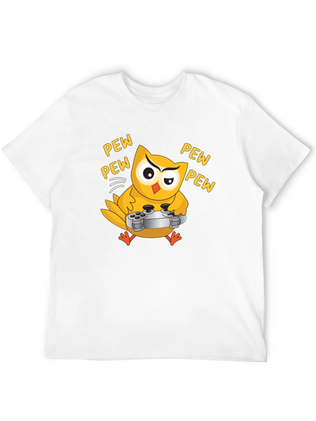 Gamer Owl T-Shirt - Pew Pew Design