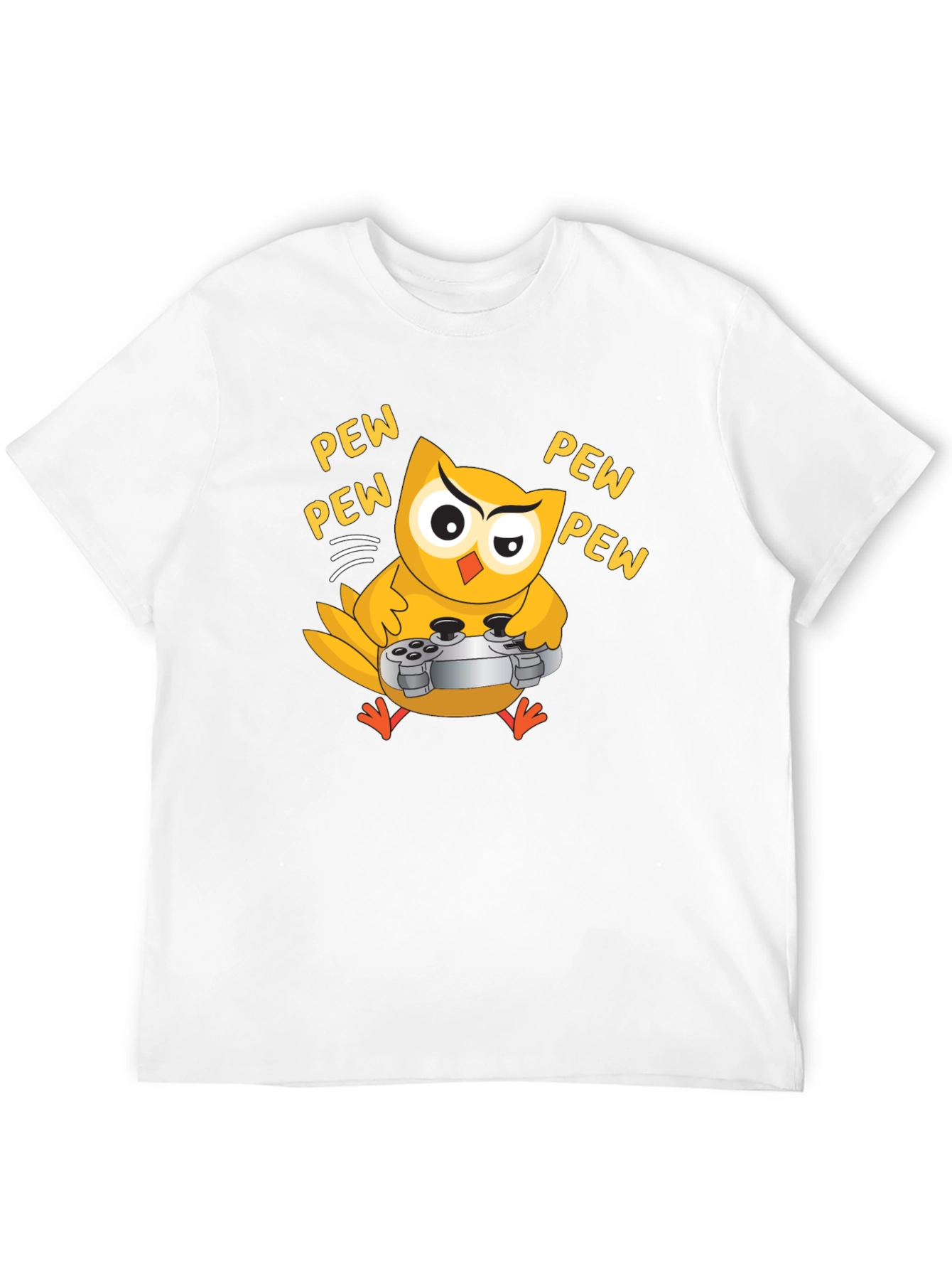 Gamer Owl T-Shirt - Pew Pew Design