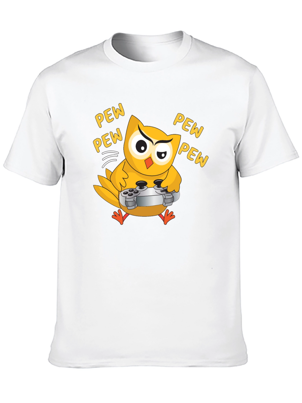 Gamer Owl T-Shirt - Pew Pew Design