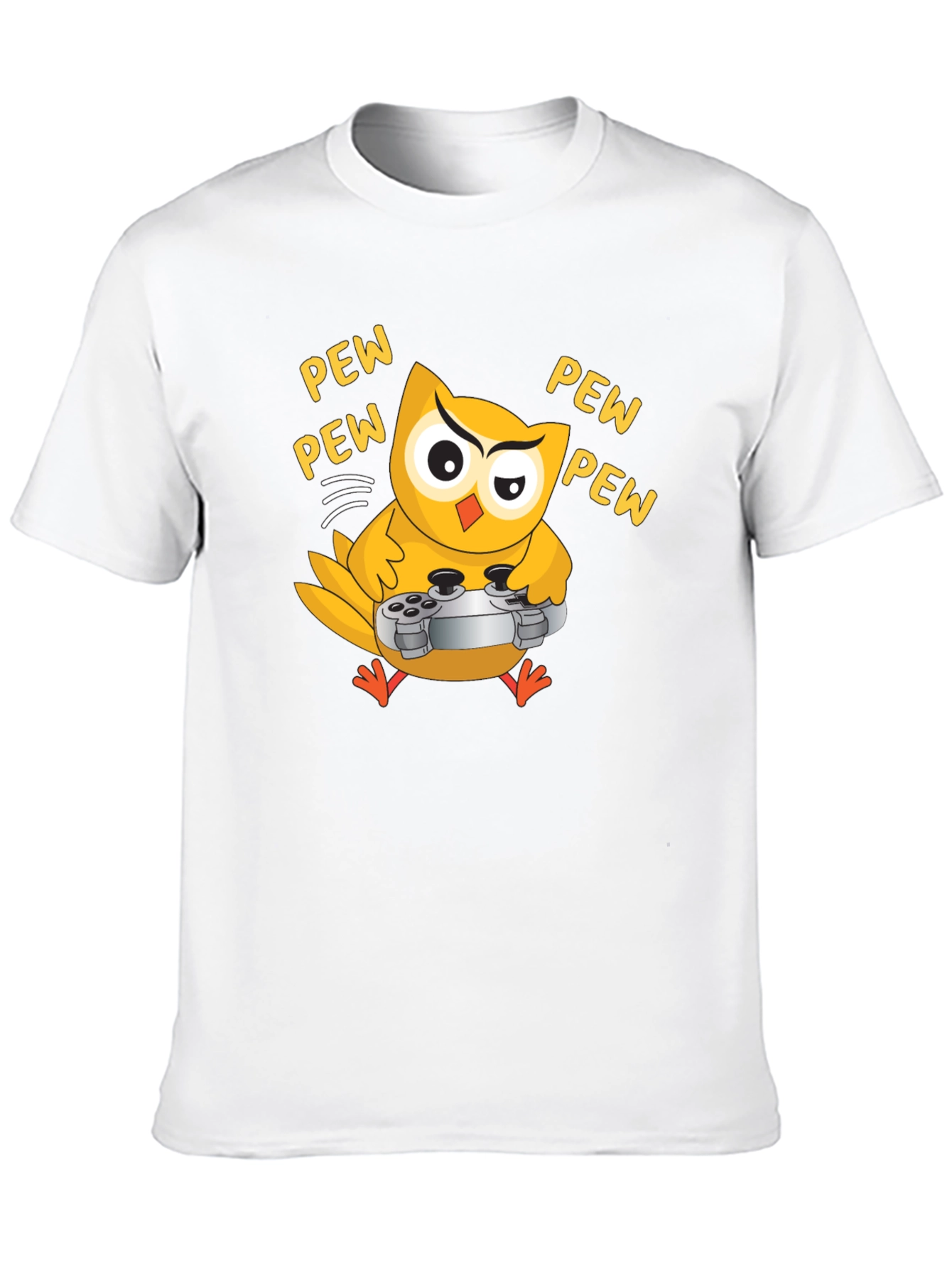 Gamer Owl T-Shirt - Pew Pew Design