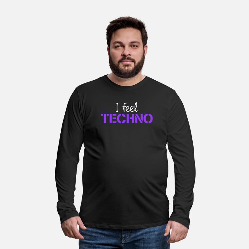 I feel Techno Music Love Letters Quote Party Logo