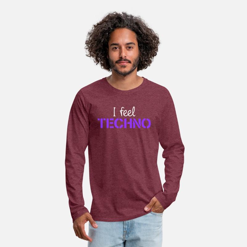 I feel Techno Music Love Letters Quote Party Logo