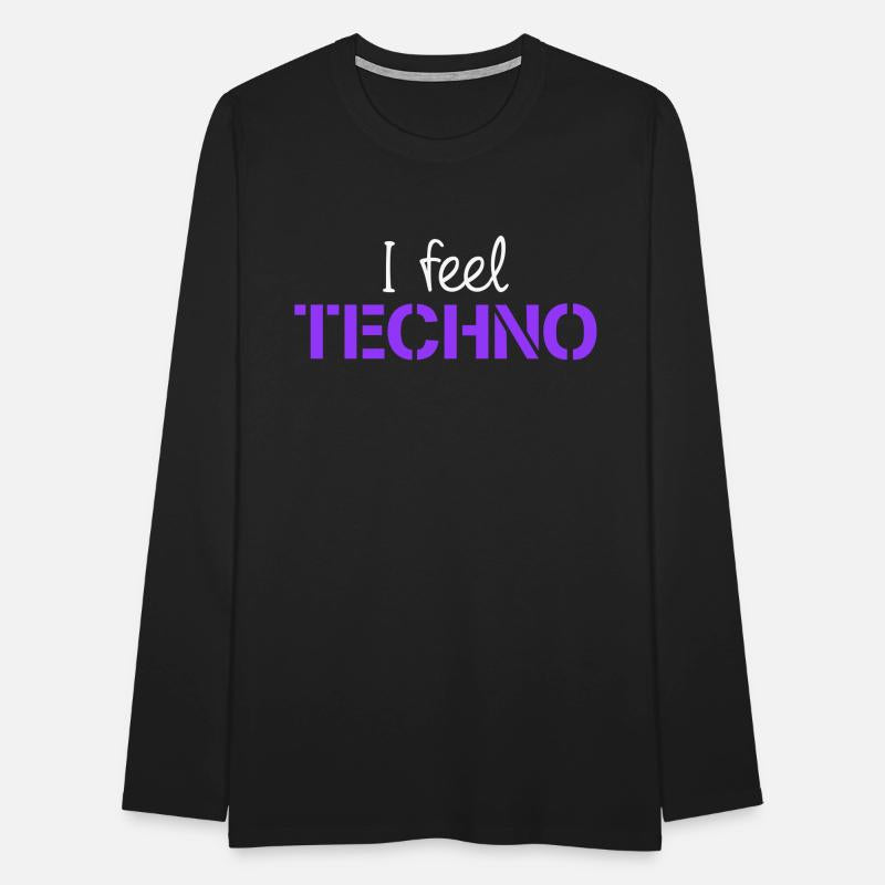 I feel Techno Music Love Letters Quote Party Logo