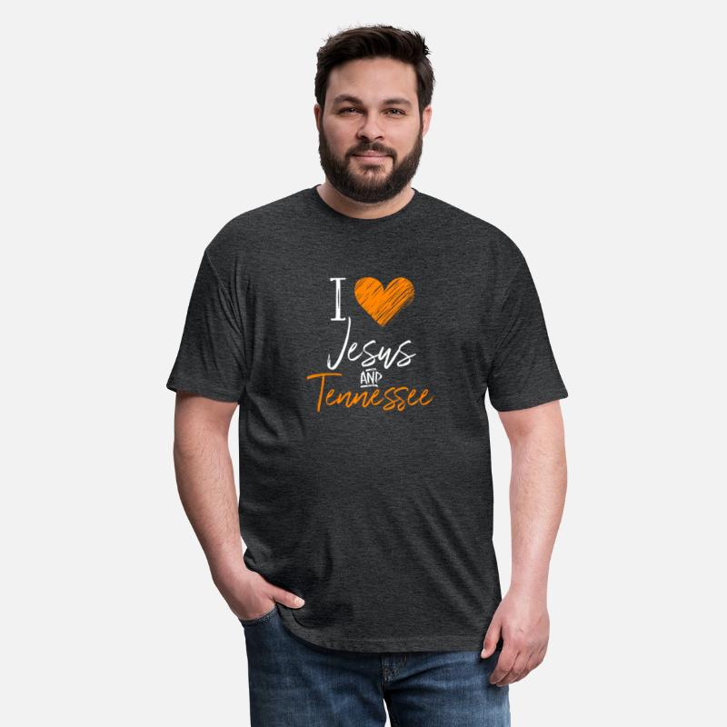 I Love Jesus And Tennessee Orange Heart Fan