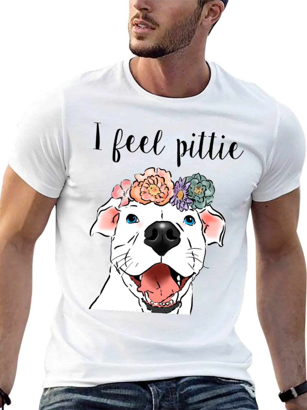 I Feel Pittie Dog Graphic T-Shirt