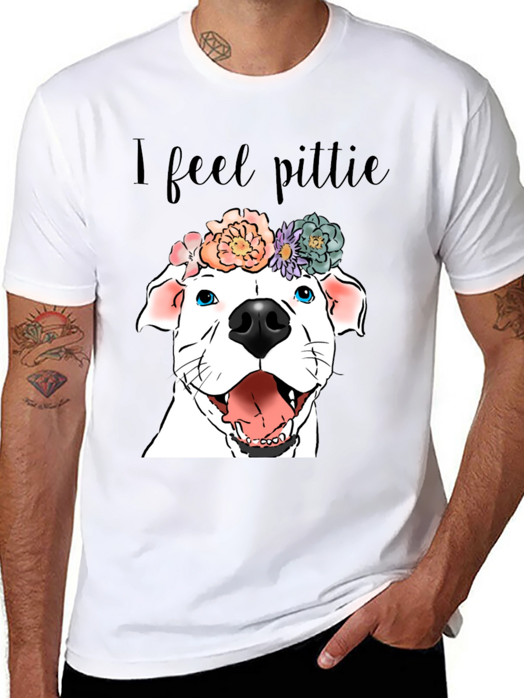 I Feel Pittie Dog Graphic T-Shirt