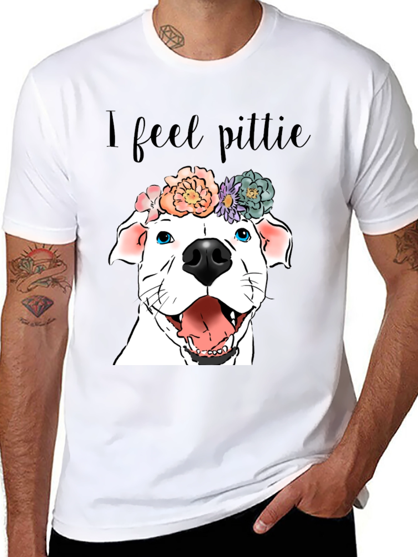 I Feel Pittie Dog Graphic T-Shirt