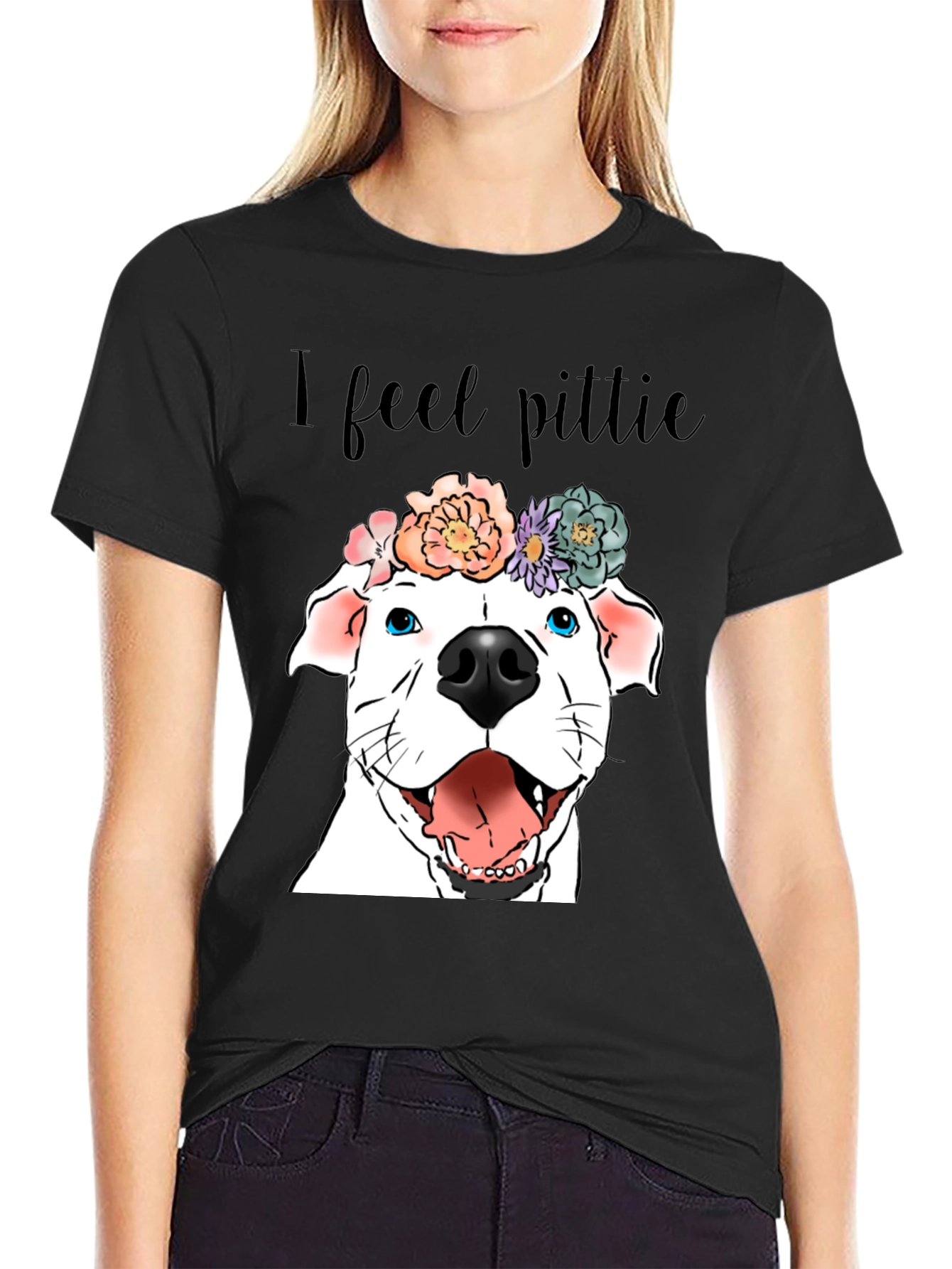 I Feel Pittie Dog Graphic T-Shirt