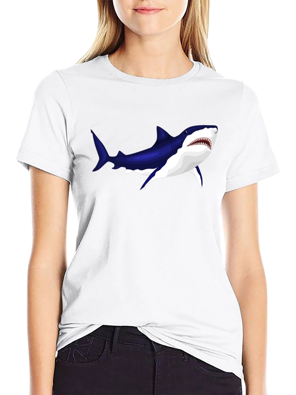 Cool Shark Graphic Black T-Shirt