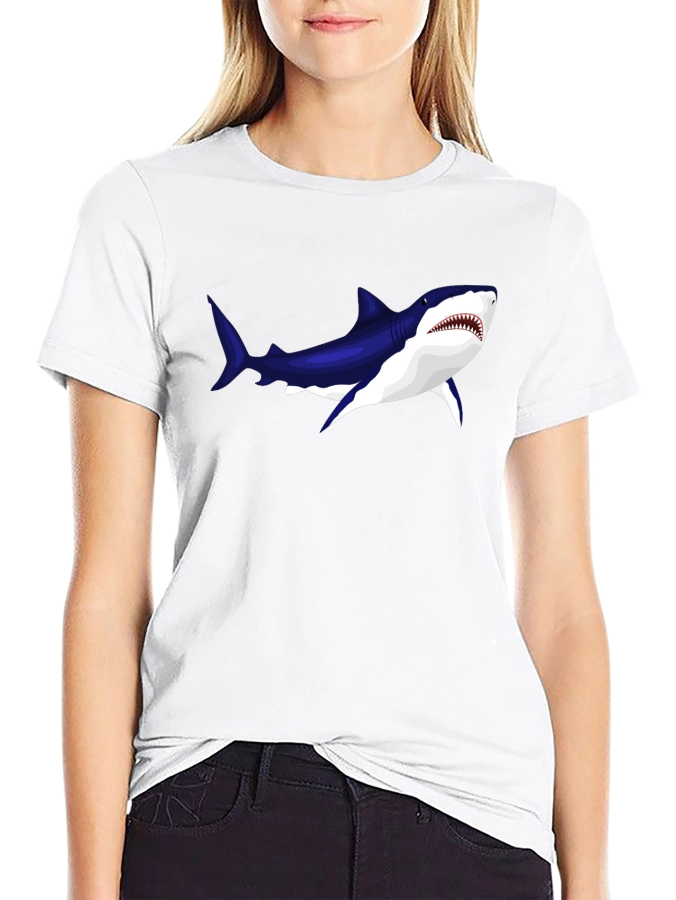 Cool Shark Graphic Black T-Shirt