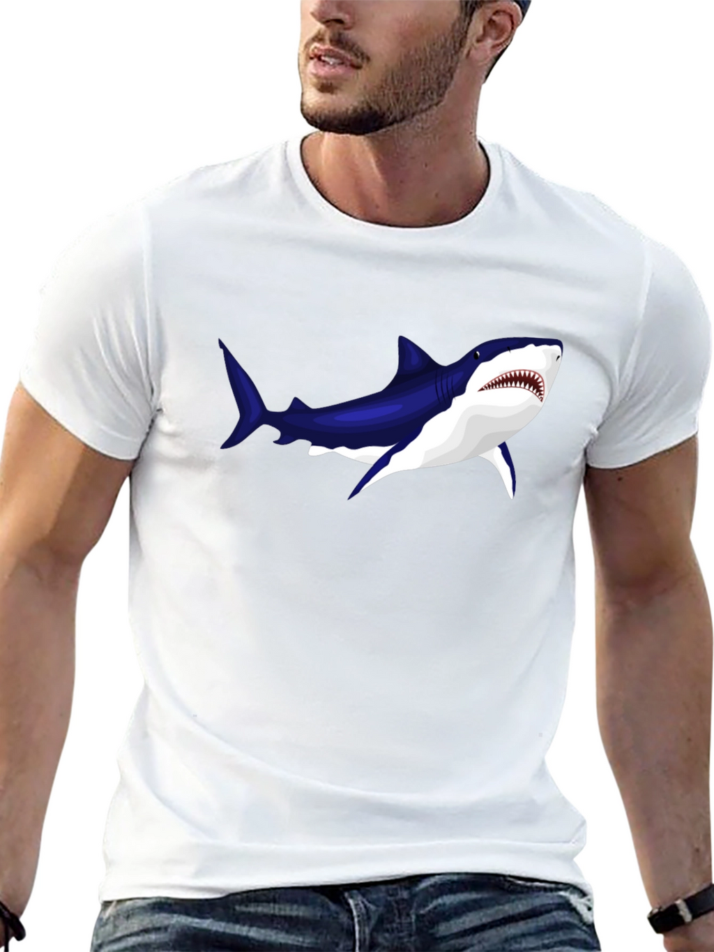 Cool Shark Graphic Black T-Shirt