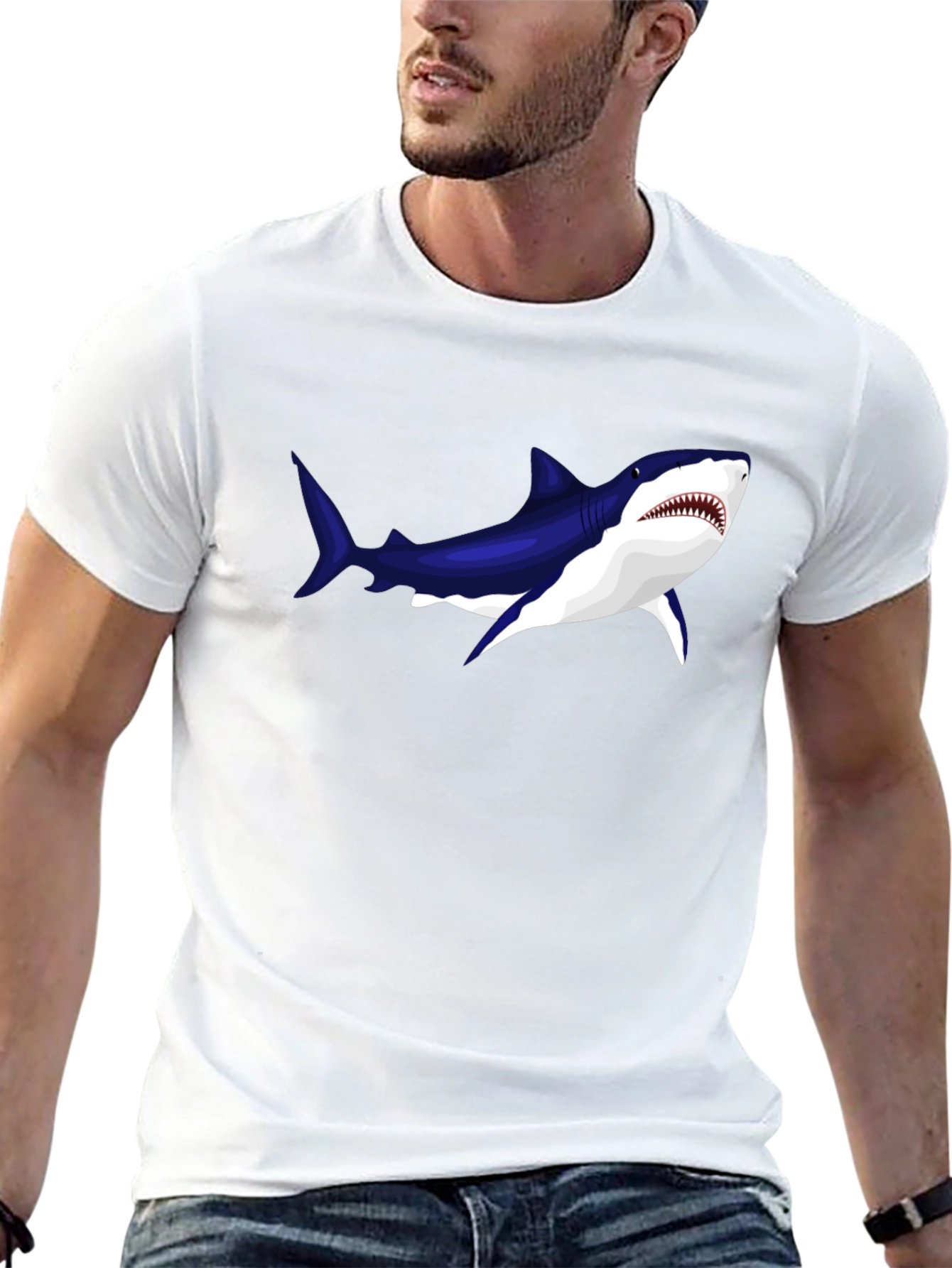 Cool Shark Graphic Black T-Shirt
