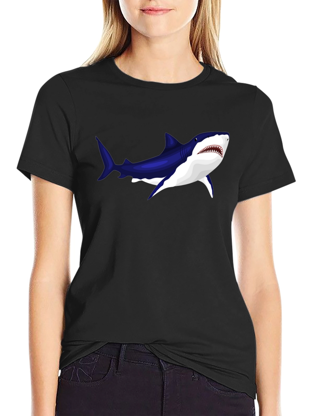 Cool Shark Graphic Black T-Shirt