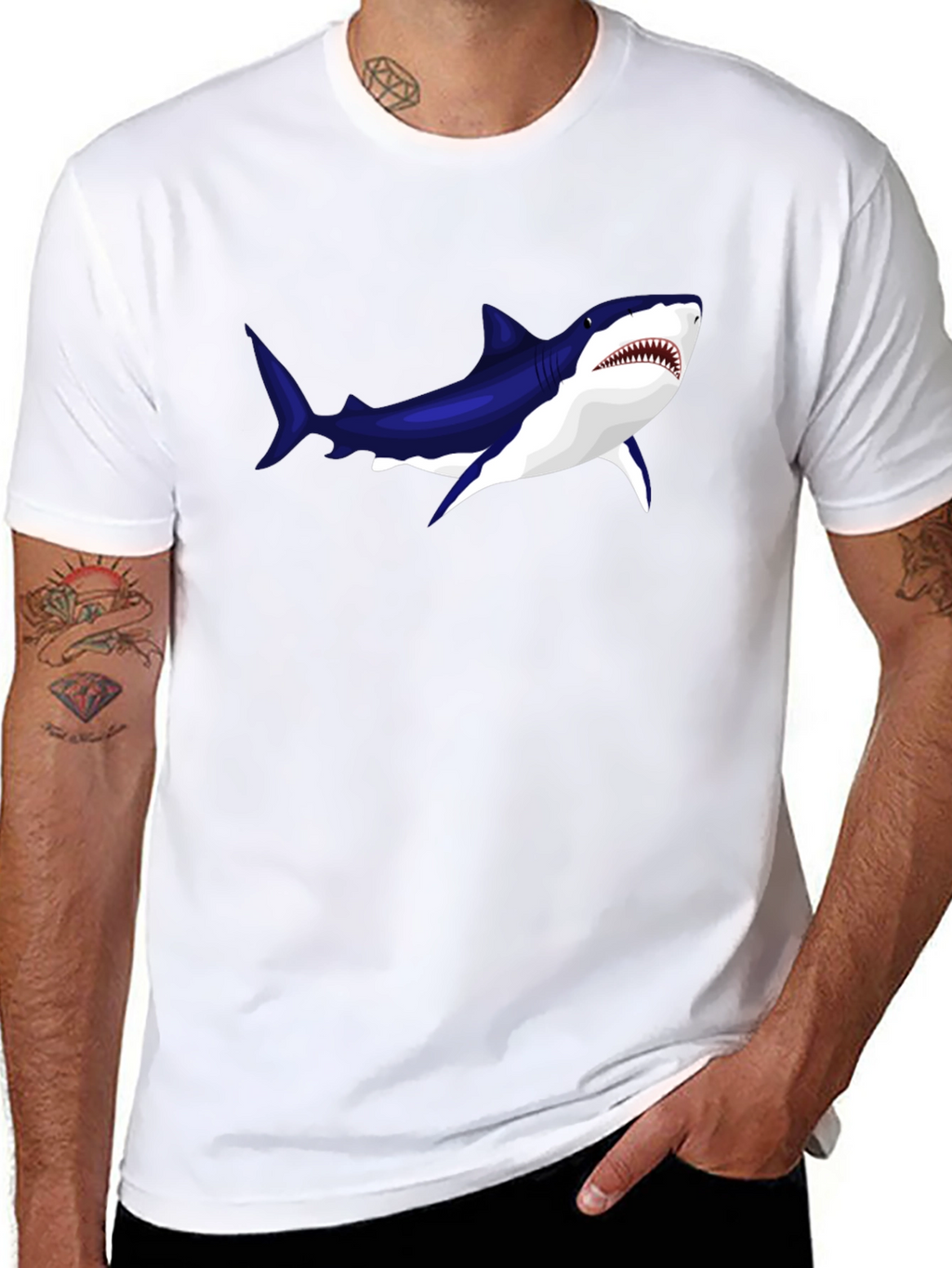 Cool Shark Graphic Black T-Shirt