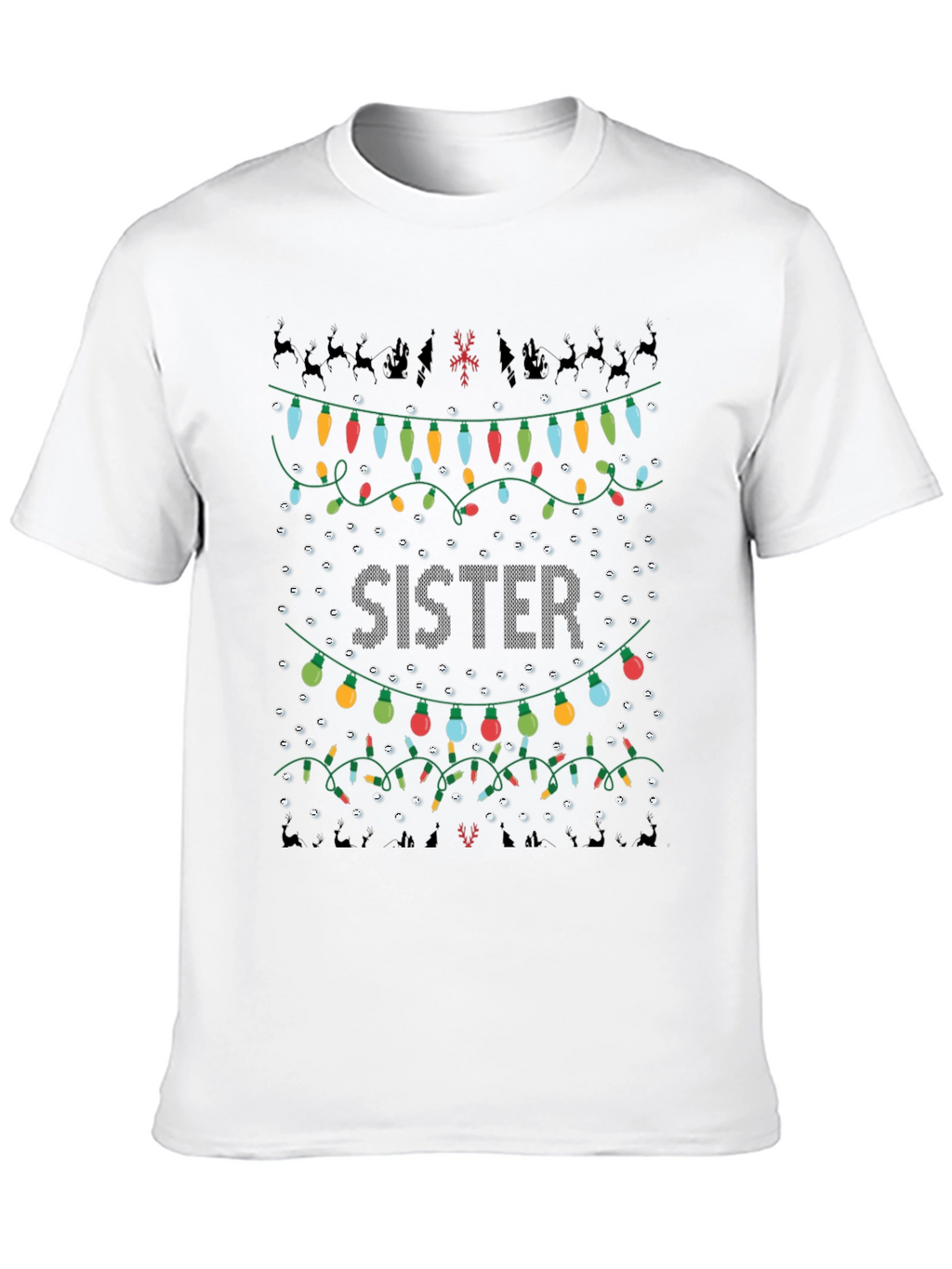 Sister Christmas Lights T-Shirt