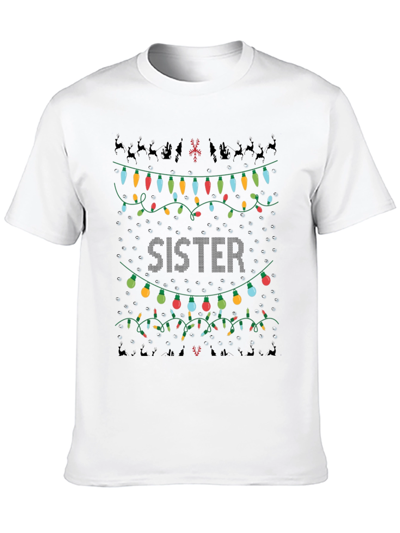Sister Christmas Lights T-Shirt