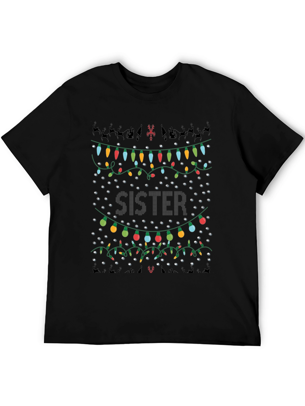 Sister Christmas Lights T-Shirt