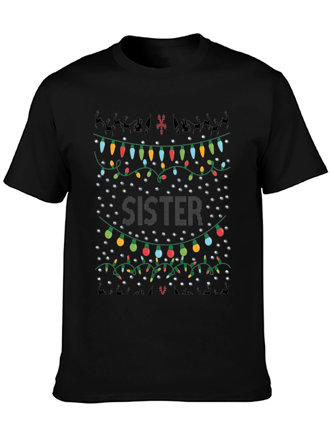 Sister Christmas Lights T-Shirt