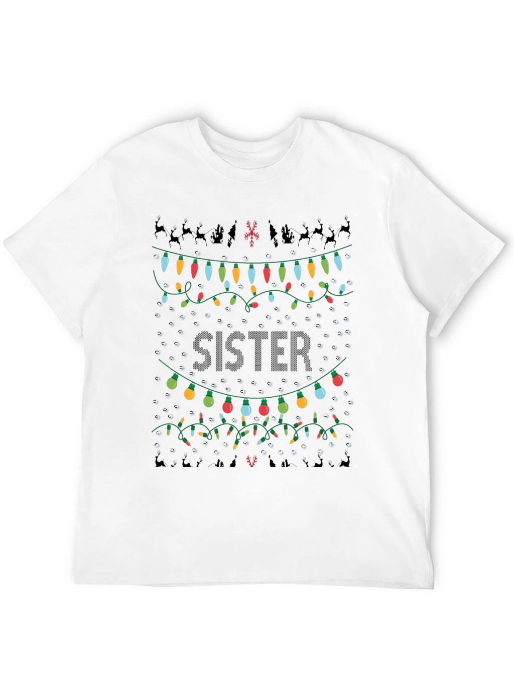 Sister Christmas Lights T-Shirt