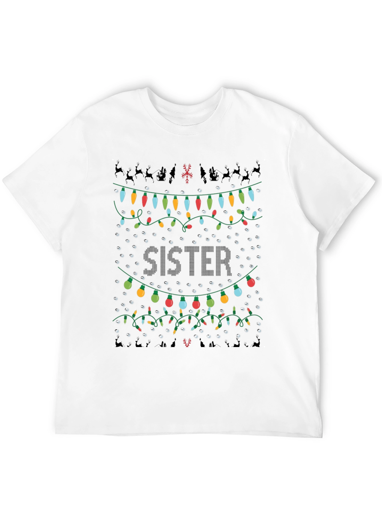 Sister Christmas Lights T-Shirt