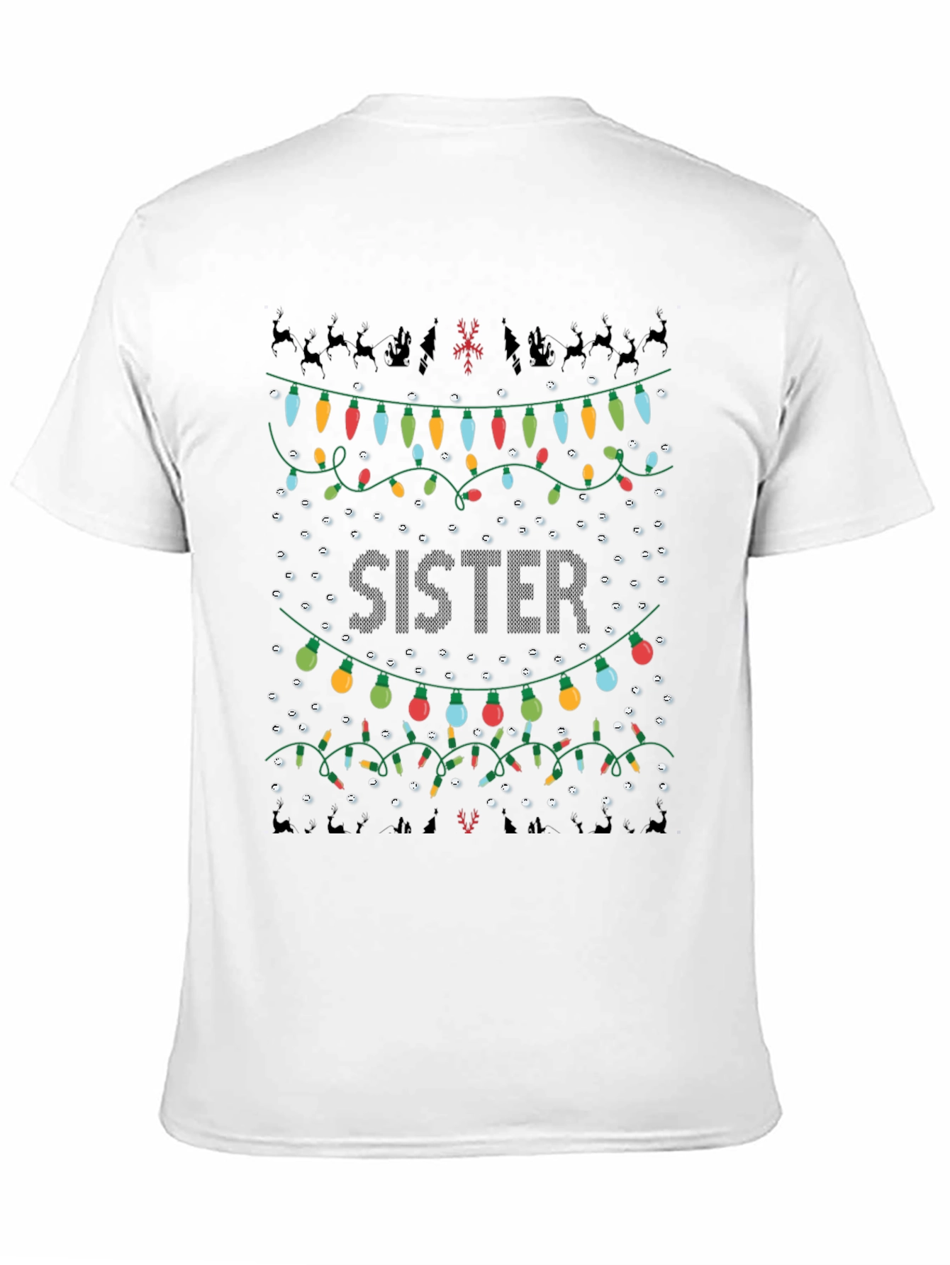 Sister Christmas Lights T-Shirt