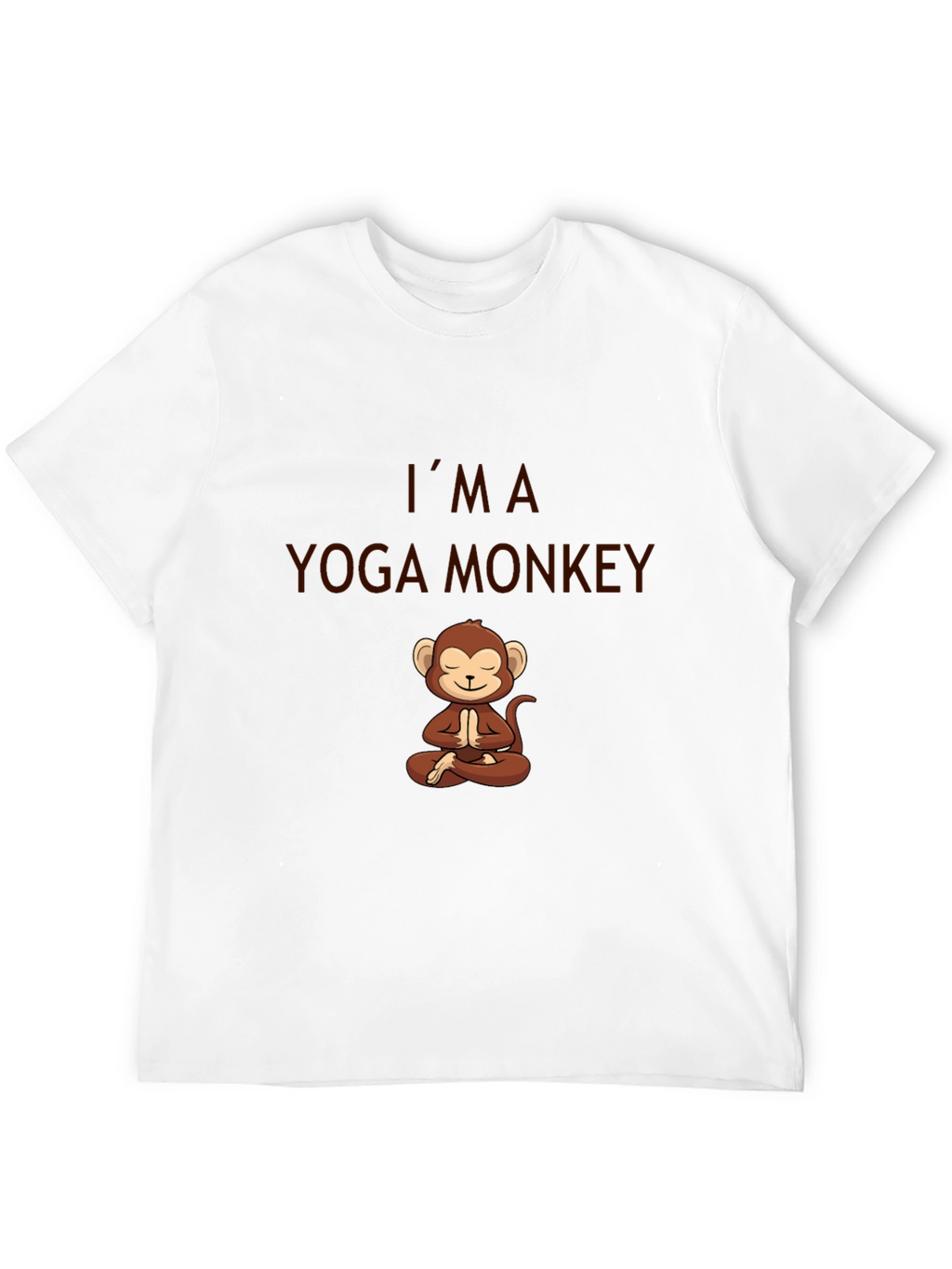Yoga Monkey T-Shirt - Mens Black Cotton Tee