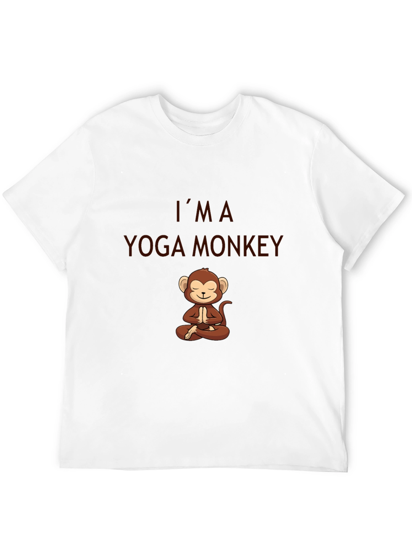 Yoga Monkey T-Shirt - Mens Black Cotton Tee