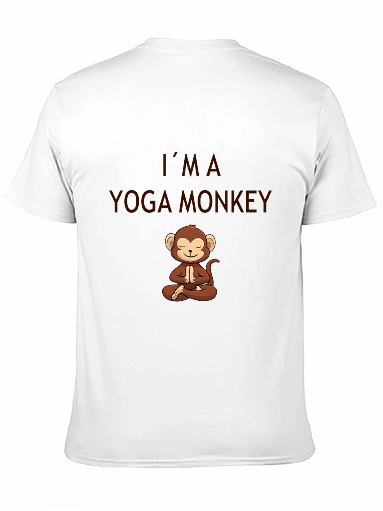 Yoga Monkey T-Shirt - Mens Black Cotton Tee