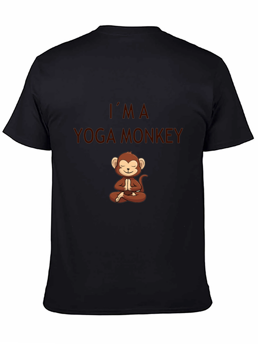 Yoga Monkey T-Shirt - Mens Black Cotton Tee